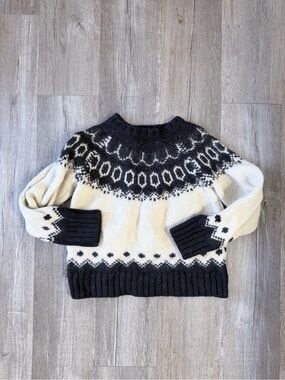 WOOL Fair Isle Knit Sweater